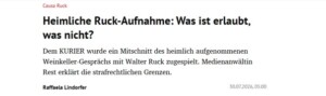 Ruck-Aufnahme - Kurier