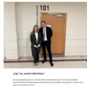 Bildunterschrift (Screenshot): Michael Borsky und Anna Thalhammer vor Gericht. Foto: Profil Nachrichtenmagazin
